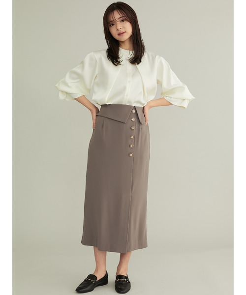 「TONAL」 スカート 38 ネイビー レディース_画像6