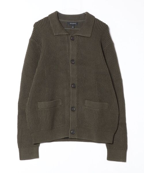 「BANANA REPUBLIC FACTORY STORE」 ニットカーディガン L ダークグリーン メンズ_画像2