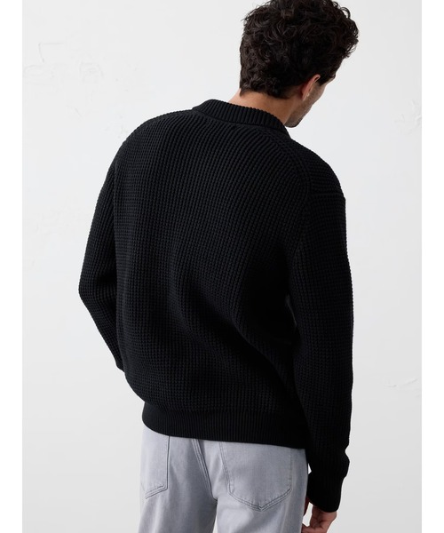 「BANANA REPUBLIC FACTORY STORE」 ニットカーディガン L ダークグリーン メンズ_画像4