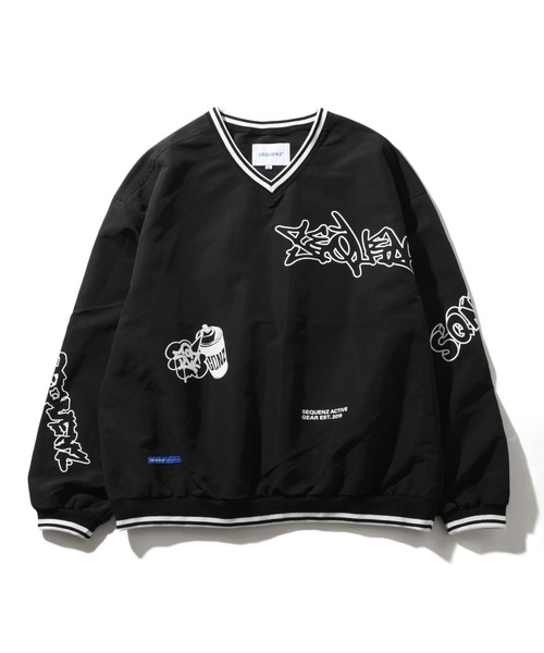 「SEQUENZ」 長袖Tシャツ M ブラック メンズ_画像4