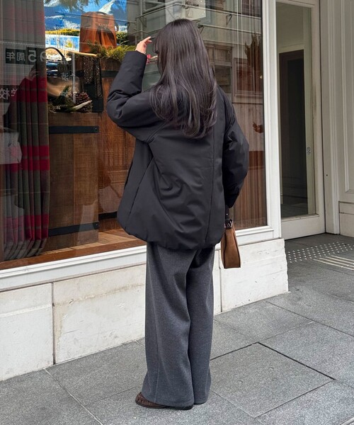「fredy emue」 イージーパンツ 38 チャコールグレー レディース_画像3