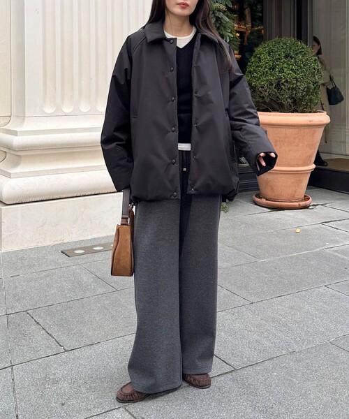 「fredy emue」 イージーパンツ 38 チャコールグレー レディース_画像7