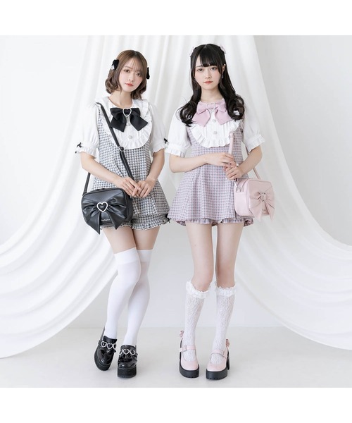 「DearMyLove」 半袖ワンピース MEDIUM ブラック レディース_画像3