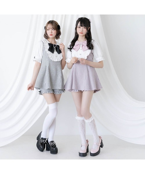 「DearMyLove」 半袖ワンピース MEDIUM ブラック レディース_画像5