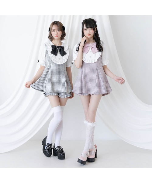 「DearMyLove」 半袖ワンピース MEDIUM ブラック レディース_画像6