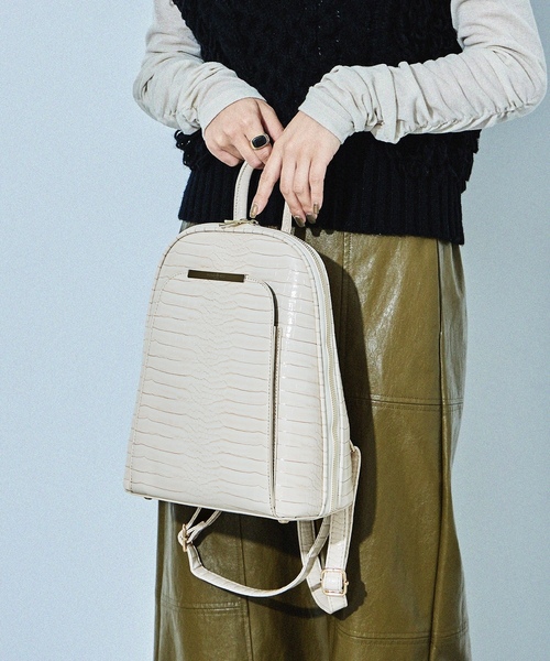 「HUNDRED」 リュック ONE SIZE アイボリー レディース_画像9