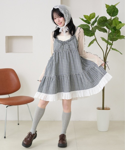 UNDER COVER キャミワンピースbut beautiful訳あり希少品 kutir（クティール） ワンピース 「着丈が選べる！」レース切り替え