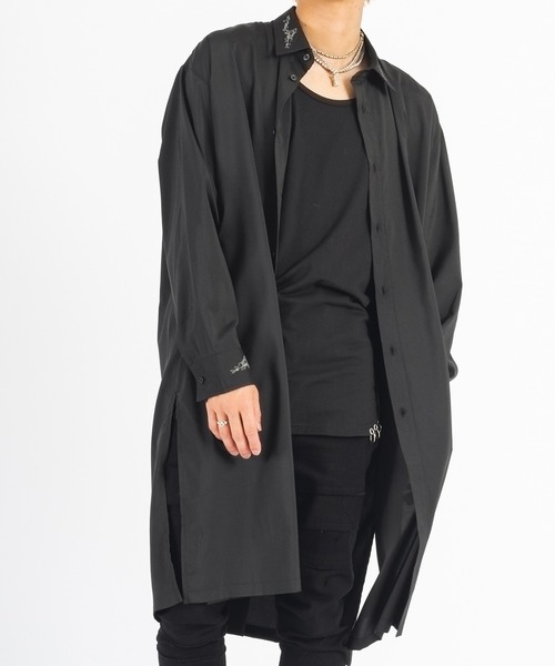 「REGIEVO」 長袖シャツ MEDIUM ブラック メンズ_画像3