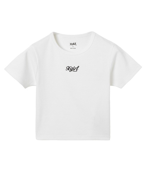 X-girl（エックスガール） tシャツ ONE POINT LOGO S/S BABY TEE