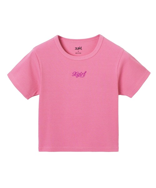 X-girl（エックスガール） tシャツ ONE POINT LOGO S/S BABY TEE