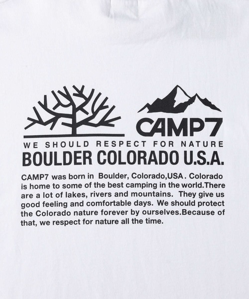 「CAMP7」 長袖Tシャツ M ホワイト メンズ_画像2