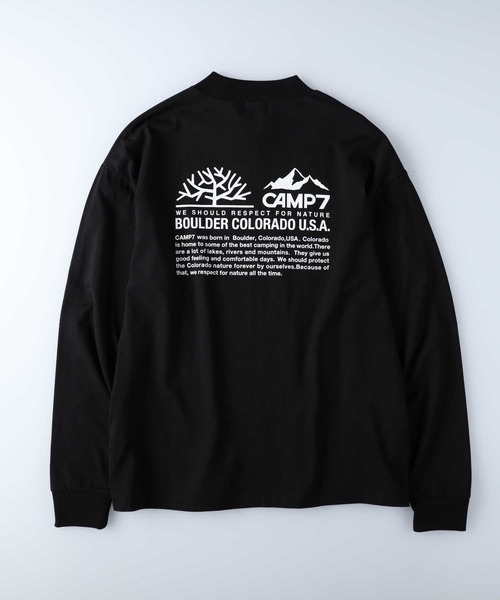 「CAMP7」 長袖Tシャツ M ホワイト メンズ_画像9