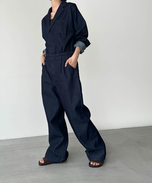 「CANAL JEAN」 オールインワン 36 インディゴブルー レディースの画像