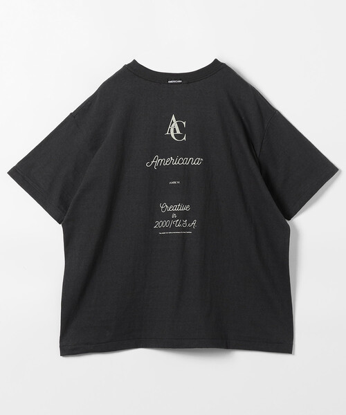 Americana × FREAK’S STORE Tシャツ 黒 アメリカーナ FREAK'S STORE（フリークスストア） tシャツ Americana/アメリカーナ