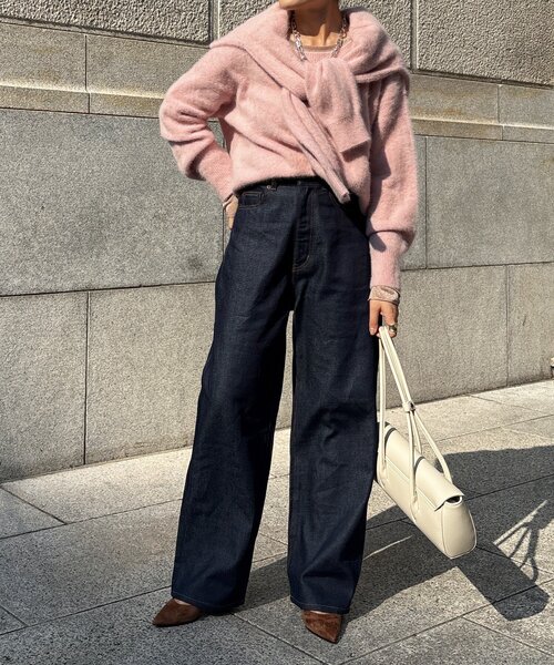 「DouDou」 デニムパンツ 36 ブルー レディースの画像