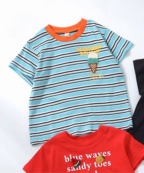 apres les cours（アプレレクール） tシャツ バラエティかぎ針モチーフ