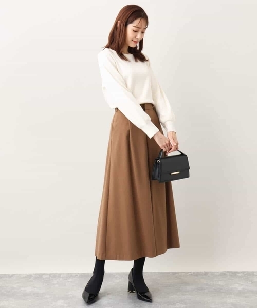 「OFUON le MK」 パンツ 40 ライトブラウン レディース_画像8