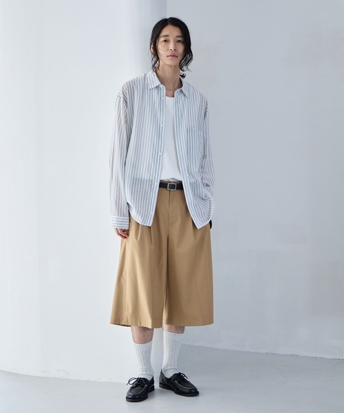 RAGEBLUE（レイジブルー） シャツ Sheer Stripe Shirt / シアー