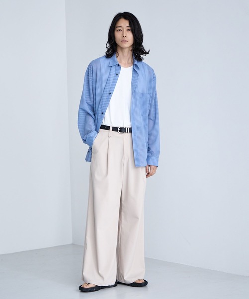 RAGEBLUE（レイジブルー） シャツ Sheer Stripe Shirt / シアー 