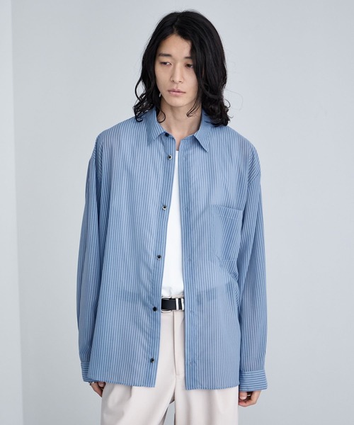 RAGEBLUE（レイジブルー） シャツ Sheer Stripe Shirt / シアー
