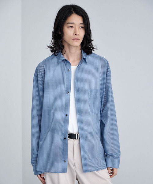 RAGEBLUE（レイジブルー） シャツ Sheer Stripe Shirt / シアー