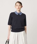 ニット セーター レディー フラワー ビジュー...の詳細画像3
