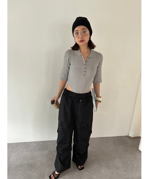 HANNE 半袖ニット FREE ブラック レディース : ZOZOTOWN Yahoo!店