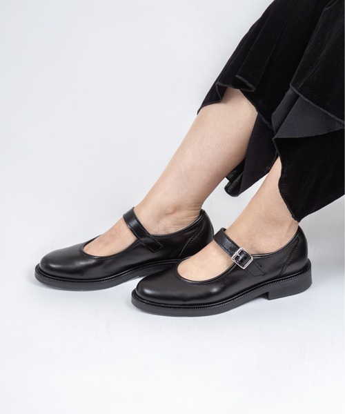 パンプス 「ENESS/エネス」ストラップ ローヒール パンプス イタリア製_3