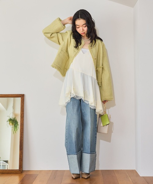 「mysty woman」 デニムパンツ MEDIUM ブルー レディース_画像3