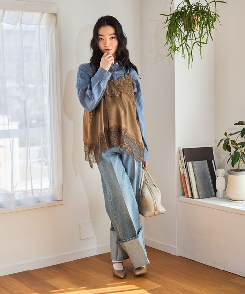 「mysty woman」 デニムパンツ MEDIUM ブルー レディース_画像7