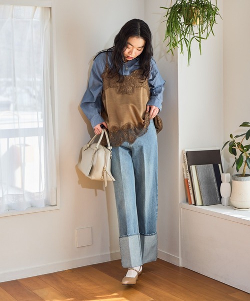 「mysty woman」 デニムパンツ MEDIUM ブルー レディース_画像8
