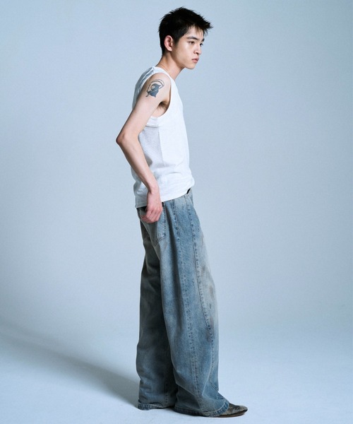 Camphor wood タンクトップ DOUBLE LAYER SLUB TANK TOP / ダブル