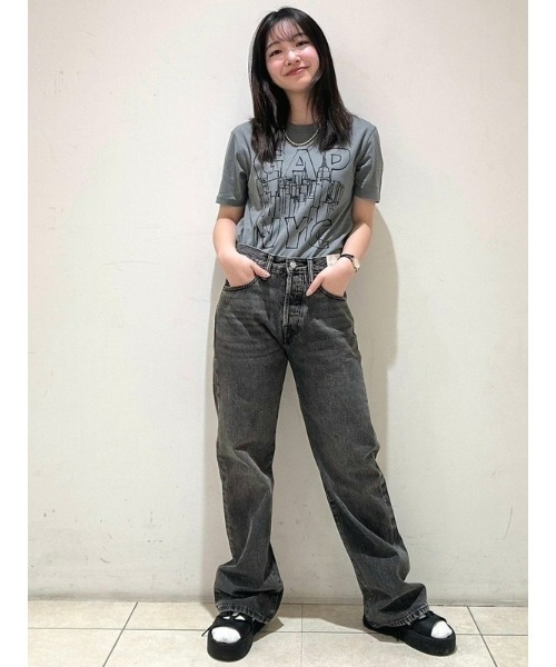GAP（ギャップ） デニムパンツ 32W 30L ブラック メンズ : ZOZOTOWN 