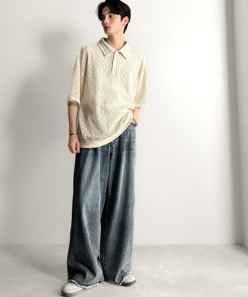 「Classical Origin」 半袖ポロシャツ LARGE アイボリー メンズ_画像6