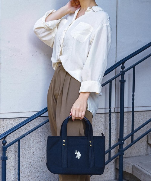「U.S. POLO ASSN.」 トートバッグ FREE ホワイト レディース_画像8