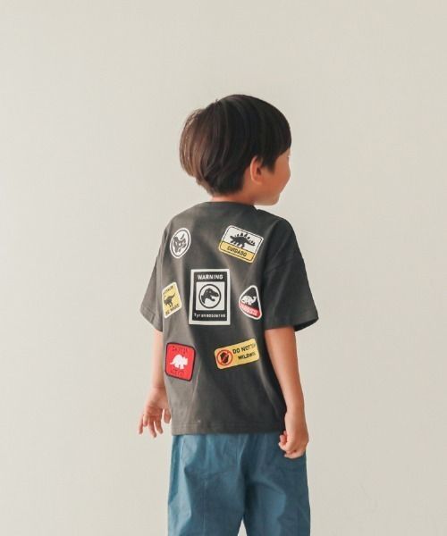 「nicohrat」 「KIDS」半袖Tシャツ 120cm チャコールグレー キッズ_画像3