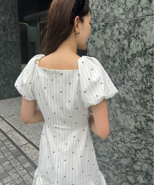 「EIMY ISTOIRE」 半袖ワンピース S ネイビー レディース_画像5