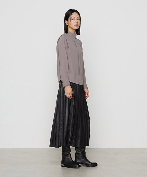 「K.T KIYOKO TAKASE」 プリーツスカート 9号 グレー レディース_画像7