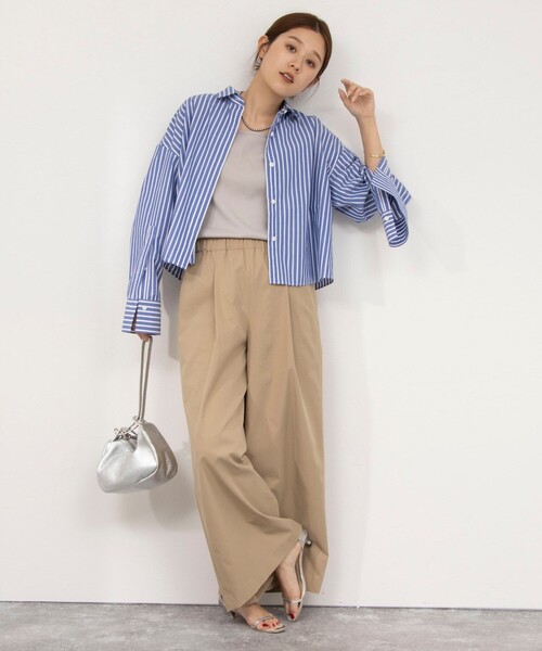 「NOLLEY'S」 イージーパンツ 36 ホワイト レディース_画像4