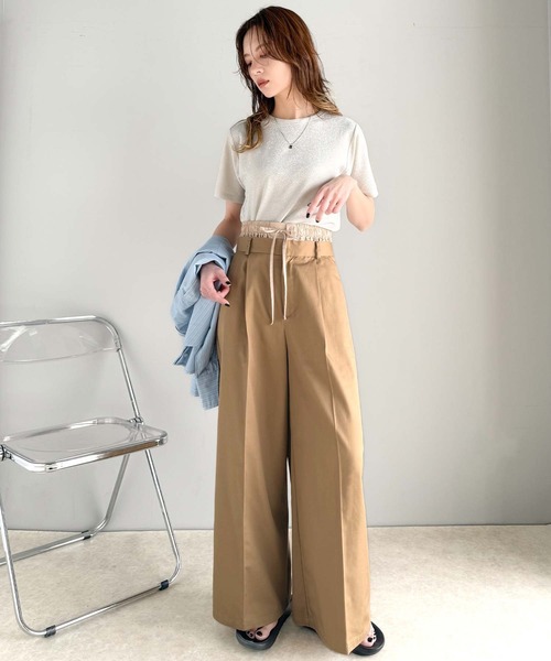「classicalelf」 スラックス X-LARGE ベージュ レディース_画像2