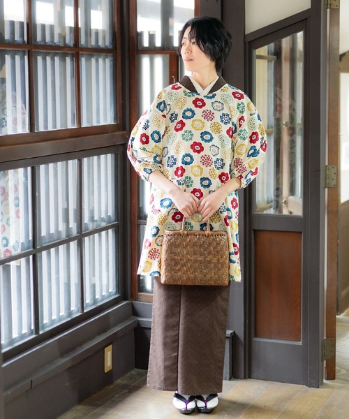 KIMONOMACHI エプロン オリジナル 割烹着 ロング丈 日本製 普段使いに