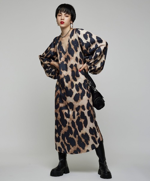 ワンピース シャツワンピース Narcissus レオパードパフワンピース Zozotown Paypayモール店 通販 Paypayモール