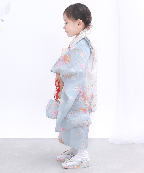 KYOETSU 着物 3歳七五三着物9点セット くすみA キッズ 子供