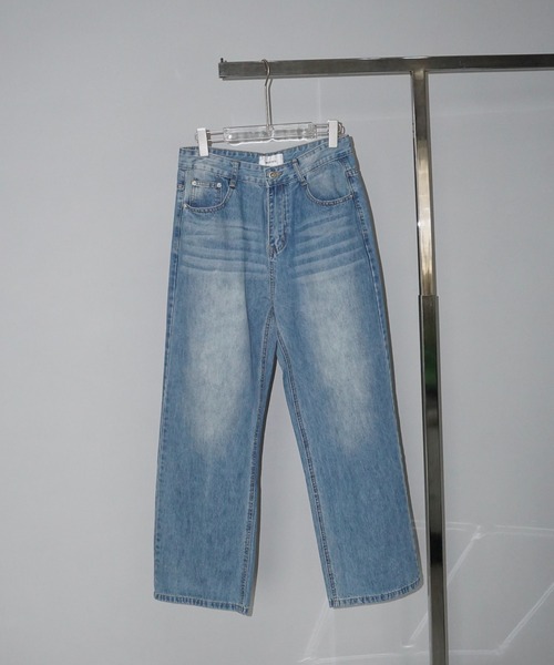 na.e ワイドルーズジーンズ　デニム Wide Loose Jeans_Light Blue | Na.e