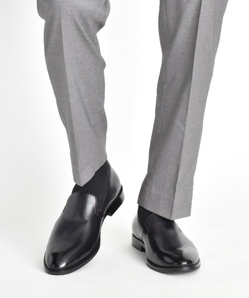 LUCIUS（ルシウス） ビジネスシューズ プレーントゥ スリッポン ドレス