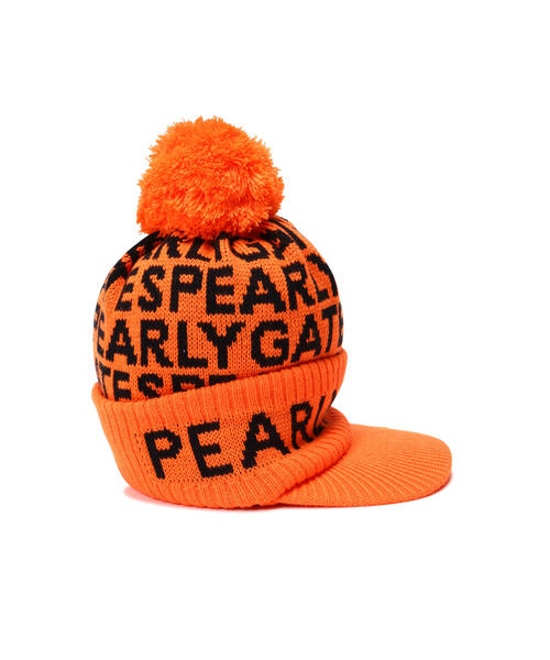 新品未使用　PEARLY GATES ニット帽 PEARLY GATES ニット帽 ニットキャップ 「PEARLY GATES」ロゴ総