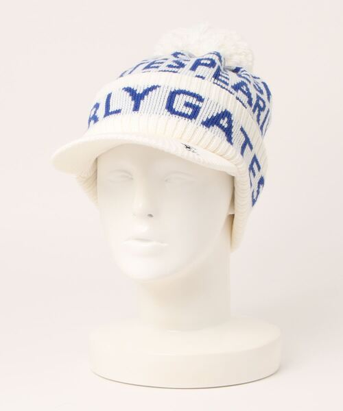 PEARLY GATES ニット帽 ニットキャップ 「PEARLY GATES」ロゴ総