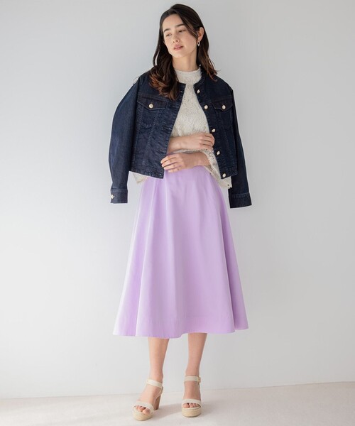 組曲（KUMIKYOKU） スカート 「5色展開・後ろゴム仕様」カラータフタ