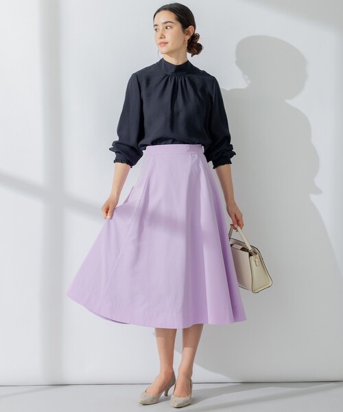 組曲（KUMIKYOKU） スカート 「5色展開・後ろゴム仕様」カラータフタ