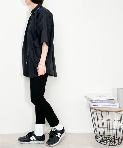 シャツ 綿ブロード レギュラーカラー半袖シャツ メンズ レディース